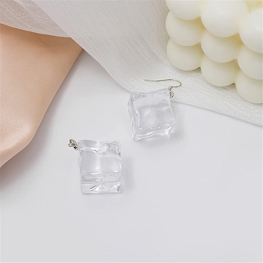 Fun Exaggerated Ice Cube Drop Earrings - Unique G… - image 5